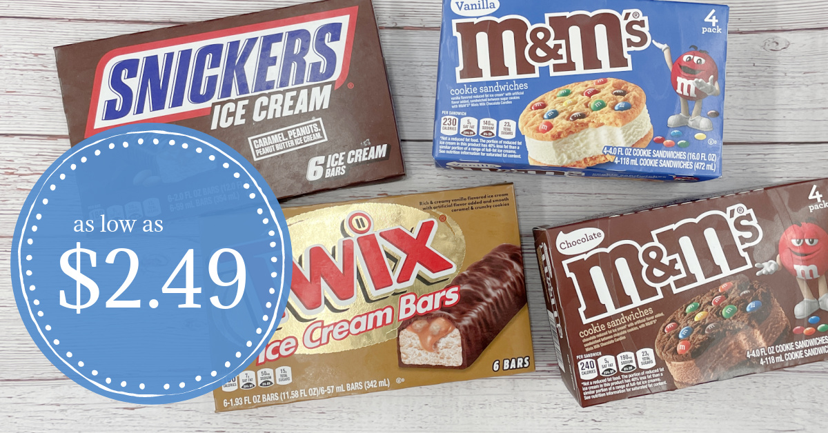 M&M's Chocolate Ice Cream Cookie Sandwiches, 6 ct - Kroger