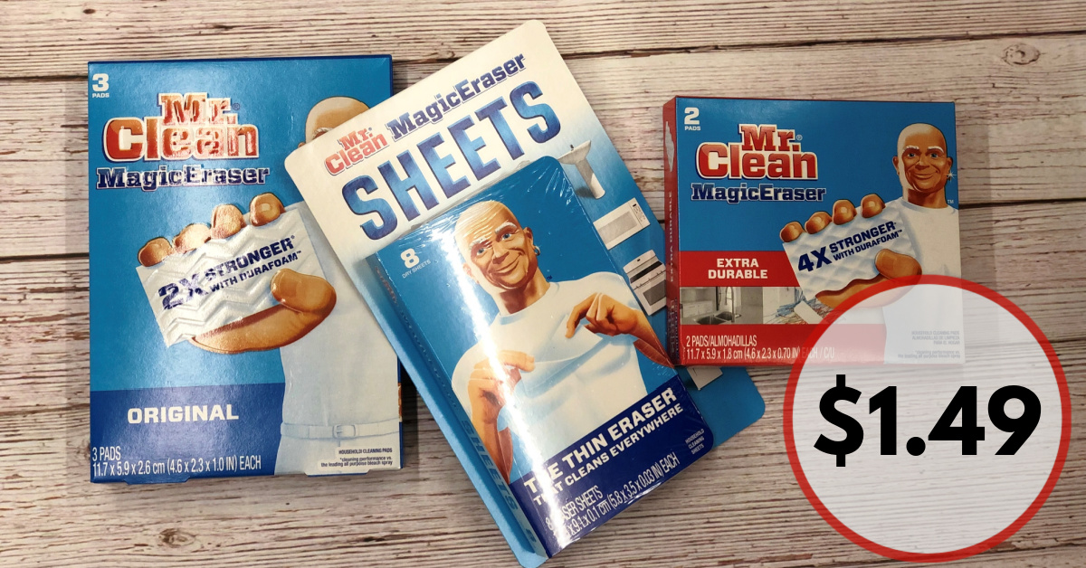 Mr. Clean Magic Erasers only $1.49 (Reg $3.49) - Kroger Krazy