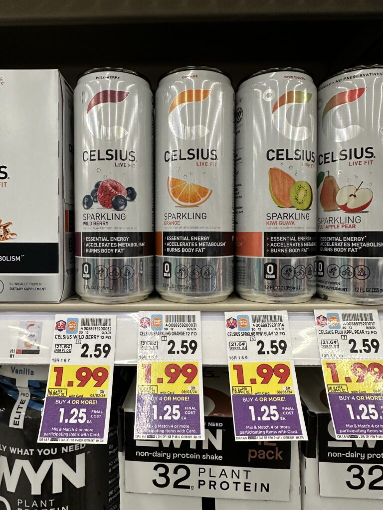 Celsius Energy Drinks Kroger Shelf Image