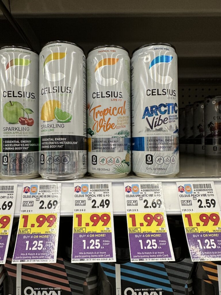 Celsius Energy Drinks Kroger Shelf Image