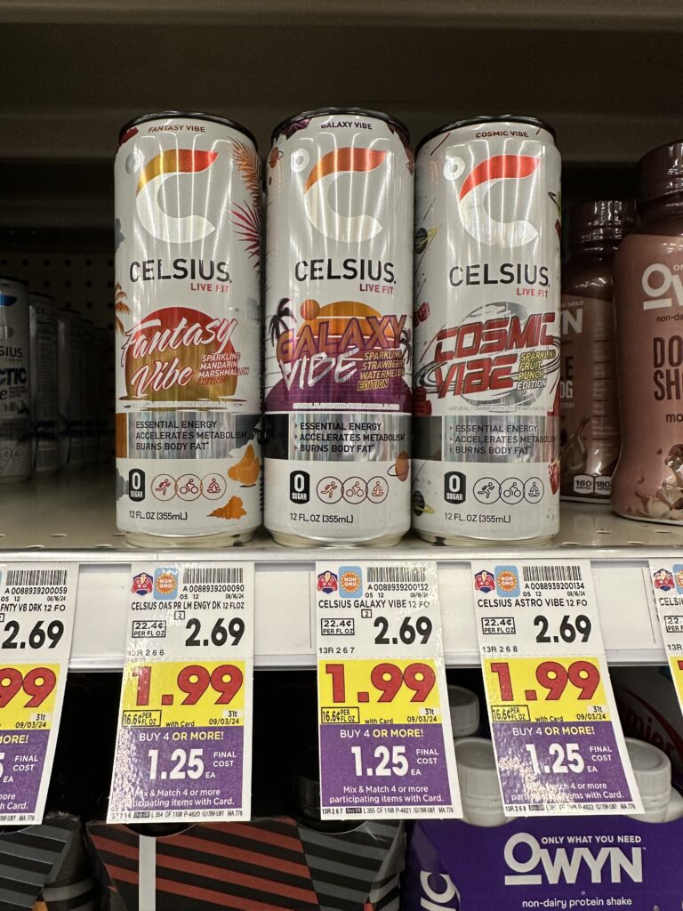 Celsius Energy Drinks Kroger Shelf Image