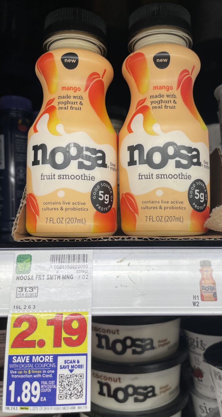 Noosa Fruit Smoothies ONLY 1.39! Kroger Krazy