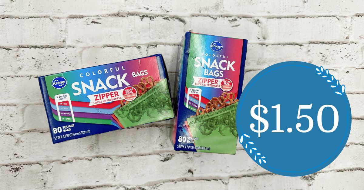 Kroger Colorful Sandwich and Snack Bags are as low as $0.99!! - Kroger Krazy