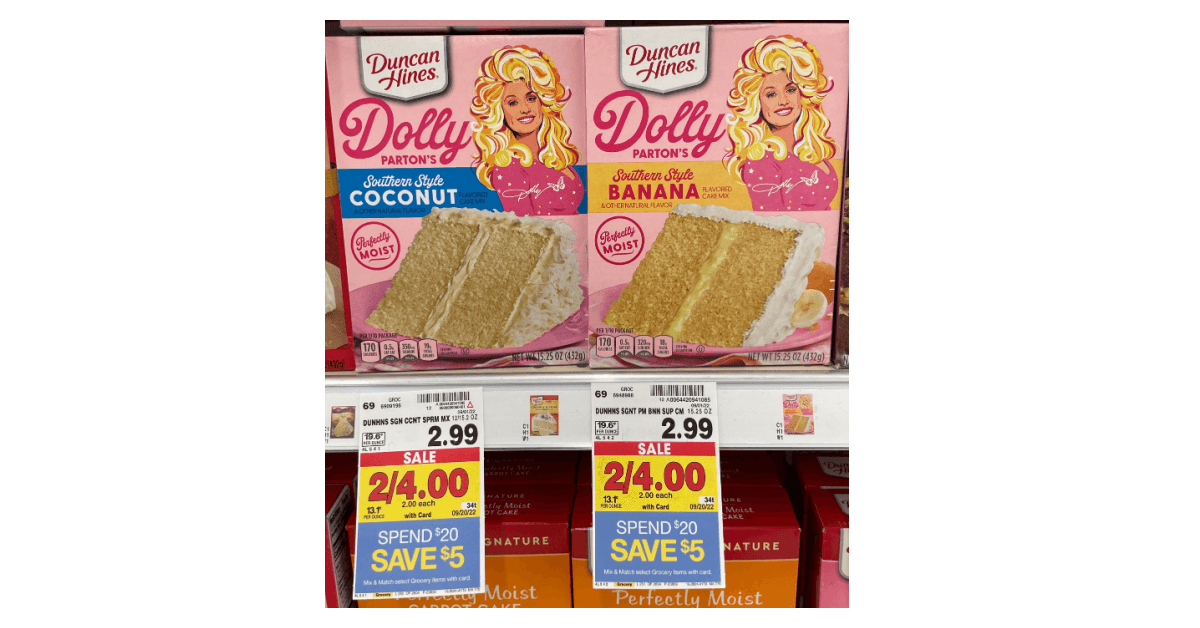 Dolly Parton's Cake Mixes as low as $1.50! - Kroger Krazy