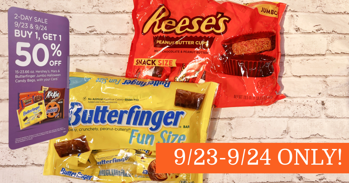 Halloween Candy Sale (B1G1 50 off) at Kroger on 9/239/24 ONLY