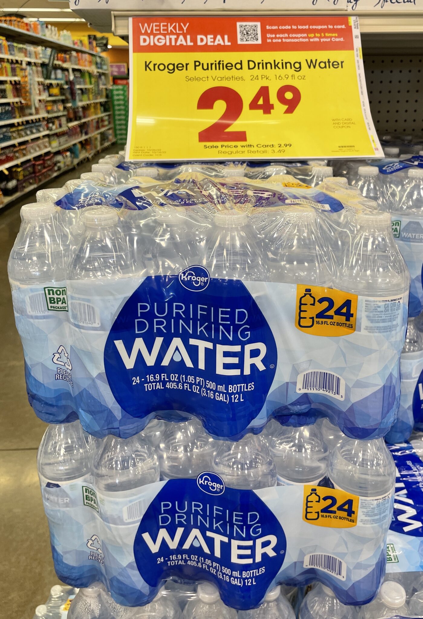 Kroger Water (24 ct) ONLY 2.49! Kroger Krazy