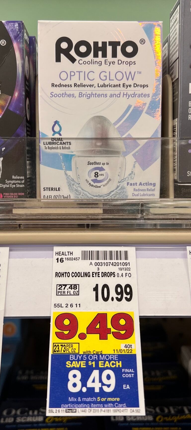 Rohto Optic Glow Eye Drops as low as 49¢! Kroger Krazy