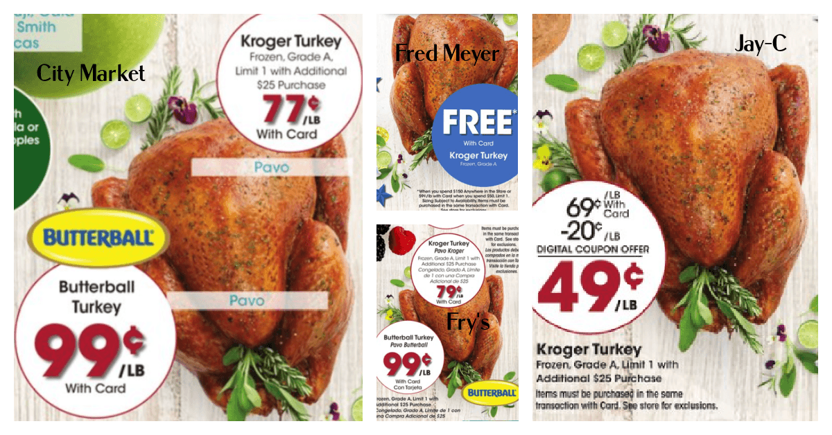 2022 Kroger Thanksgiving Turkey RoundUp (prices vary by Region)!! Kroger Krazy