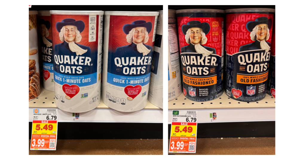 Quaker Oats as low as $2.74! - Kroger Krazy