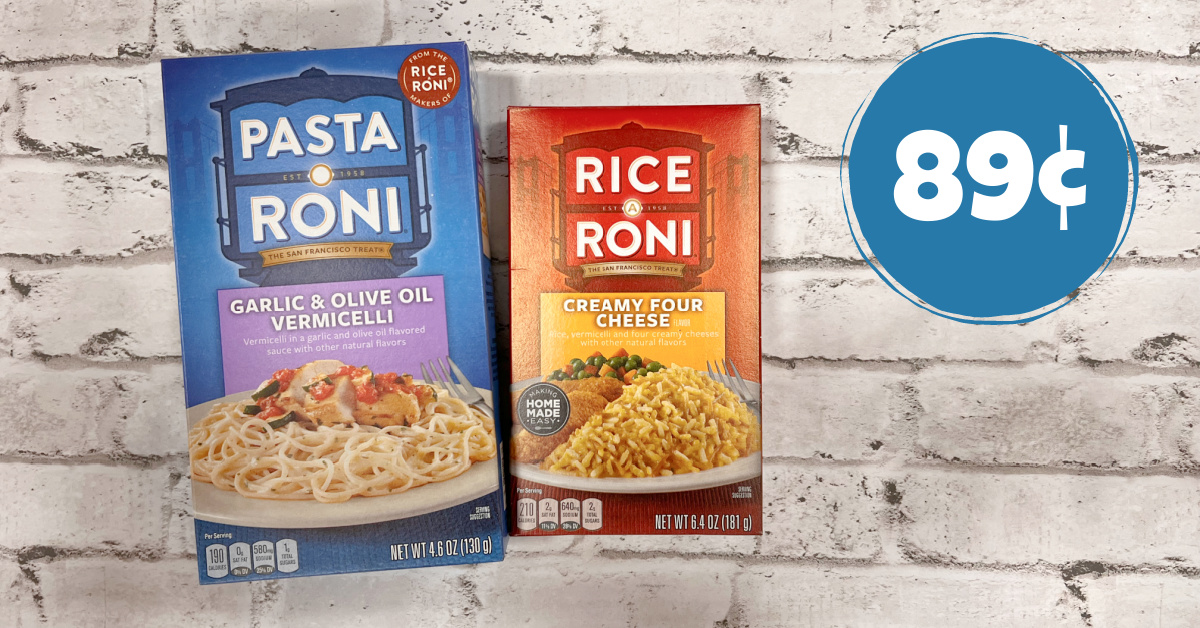 Rice A Roni and Pasta Roni ONLY 89¢! - Kroger Krazy