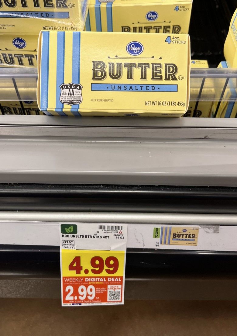 Kroger Butter is 2.99! Kroger Krazy