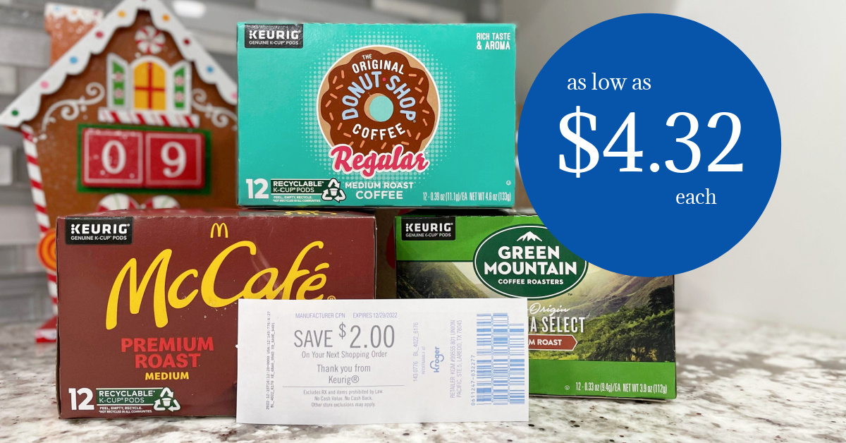 Green Mountain Donut Shop And Mccafe Coffee K Cups As Low As 432 At