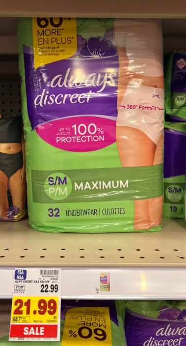 Always Zzz Pads and Underwear are as low as $2.99 at Kroger!! - Kroger Krazy