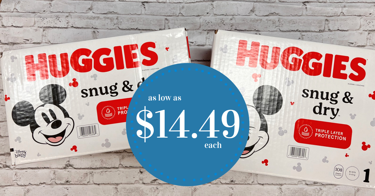 Huggies Snug & Dry Baby Diapers, Size 1 (8-14 lbs), 276 count - Kroger