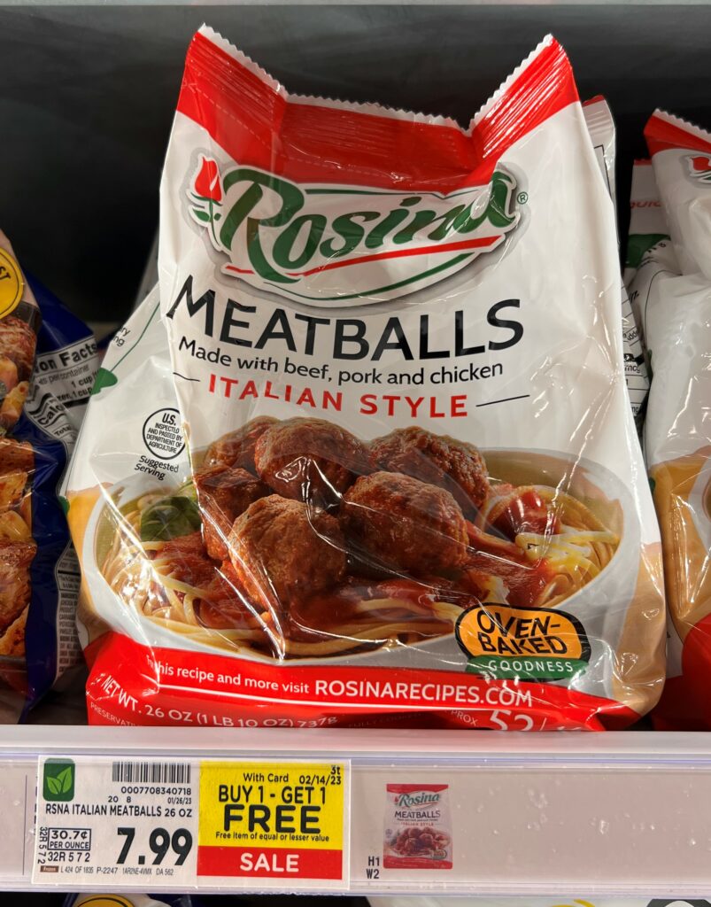 Rosina Meatballs Are B1g1 Free At Kroger Kroger Krazy