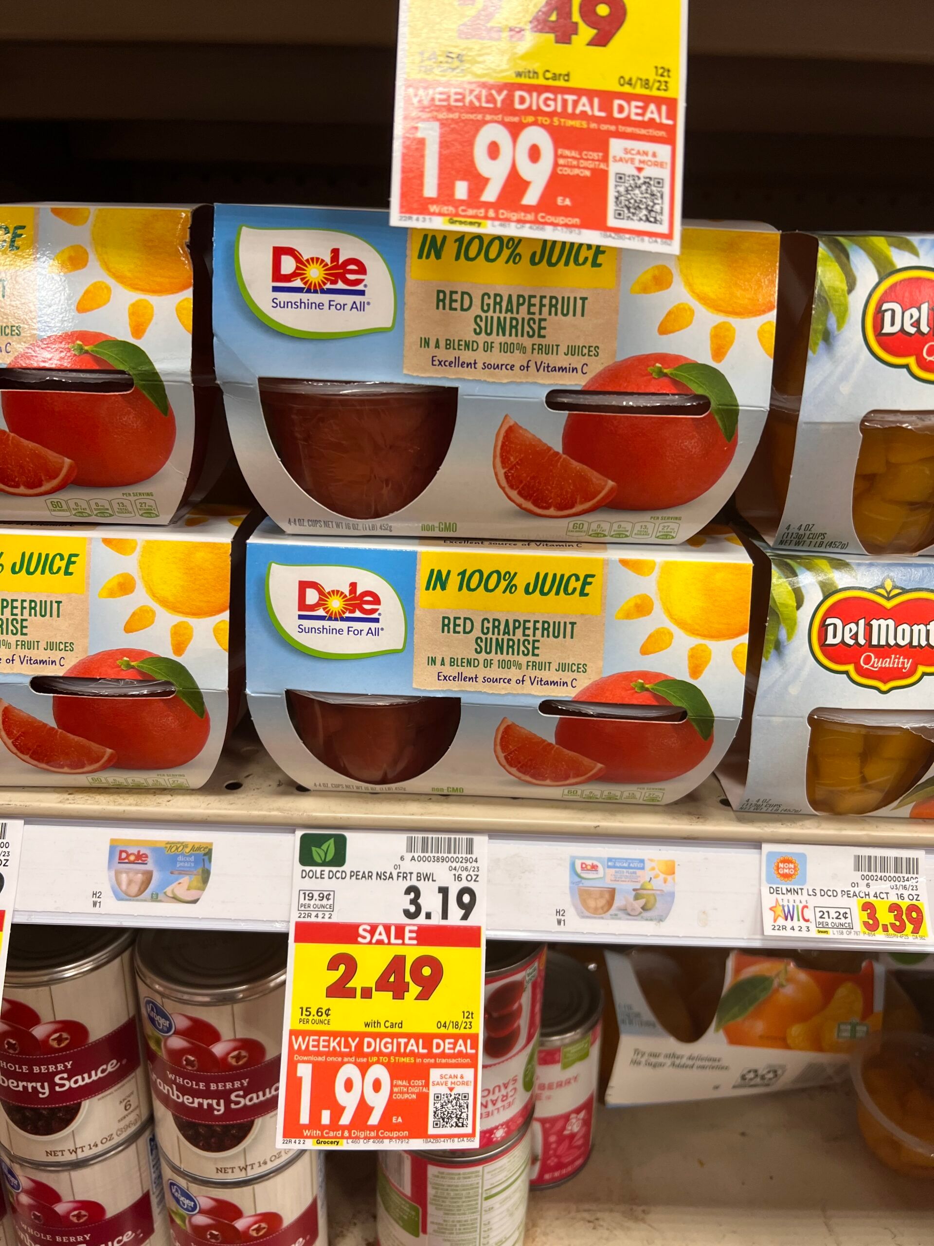 dole fruit bowls kroger shelf image 11