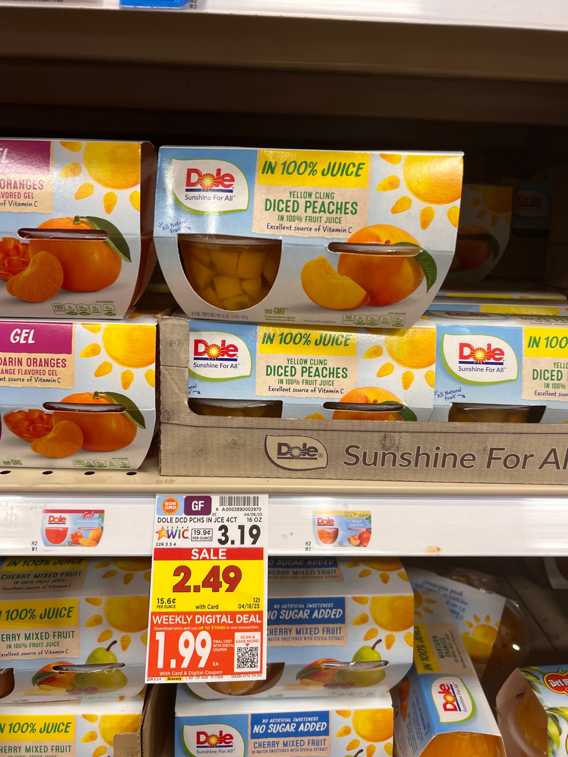 dole fruit bowls kroger shelf image 3