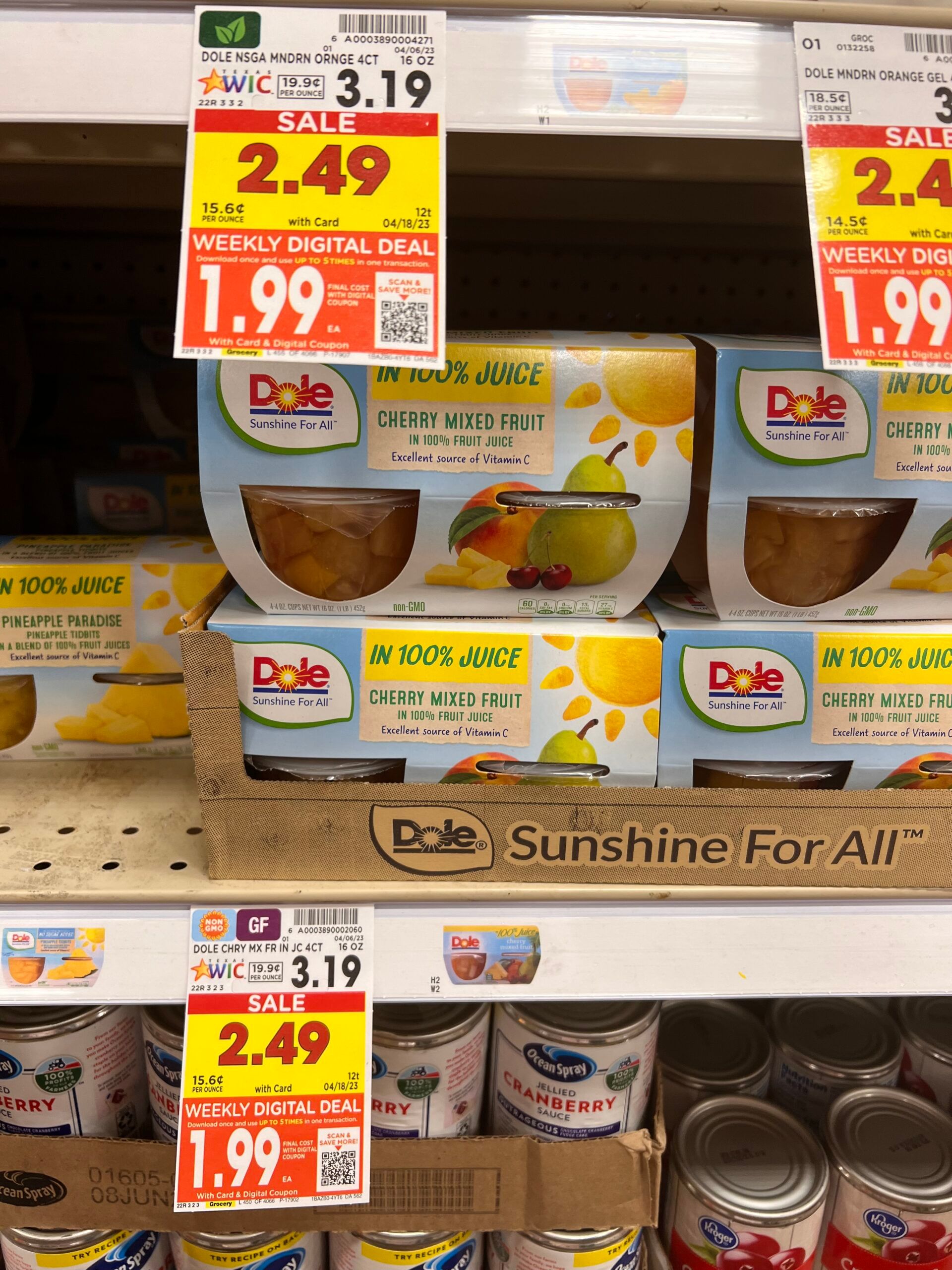 dole fruit bowls kroger shelf image 6