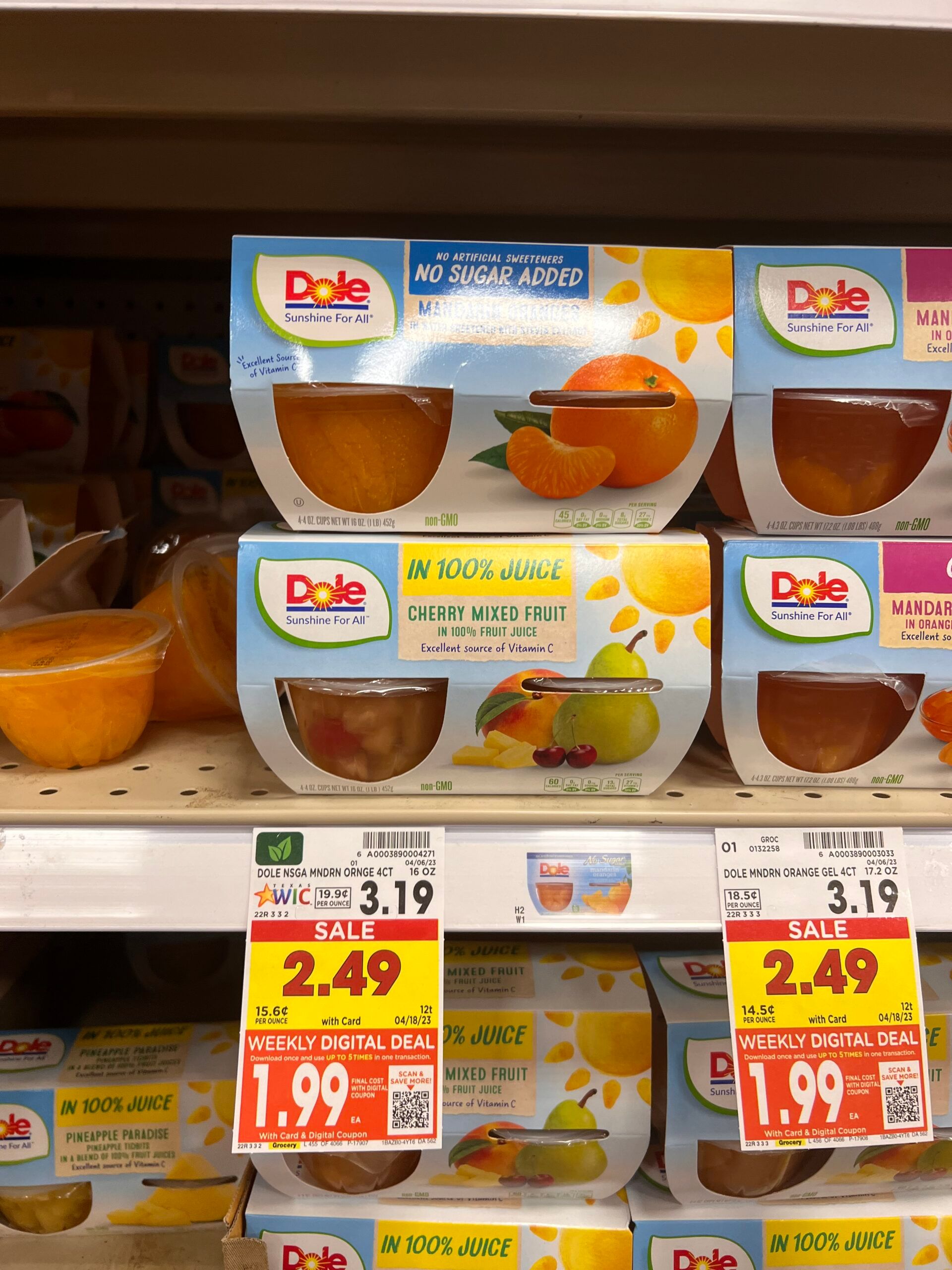 dole fruit bowls kroger shelf image 7