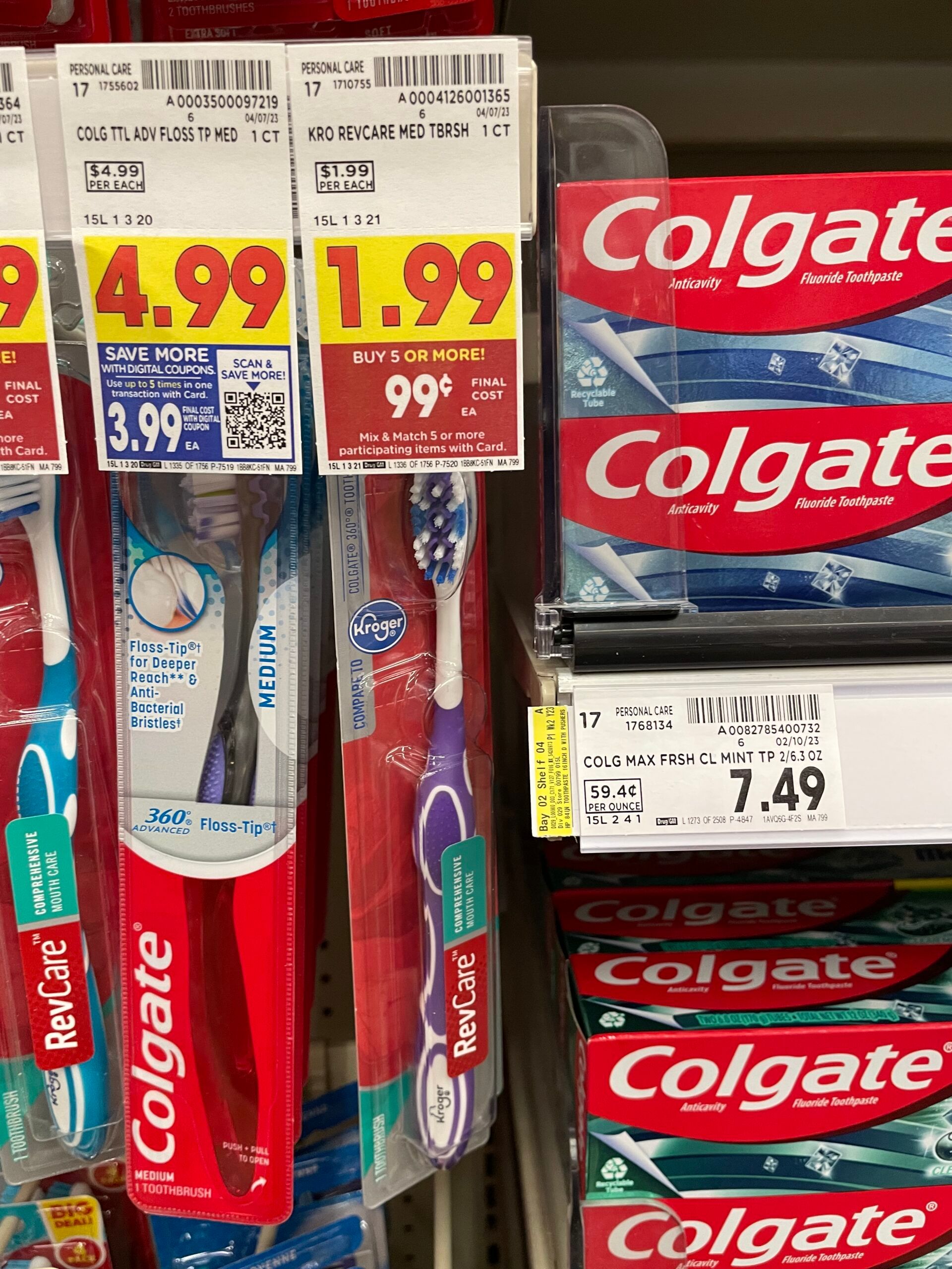 kroger revcare toothbrush kroger shelf image 2