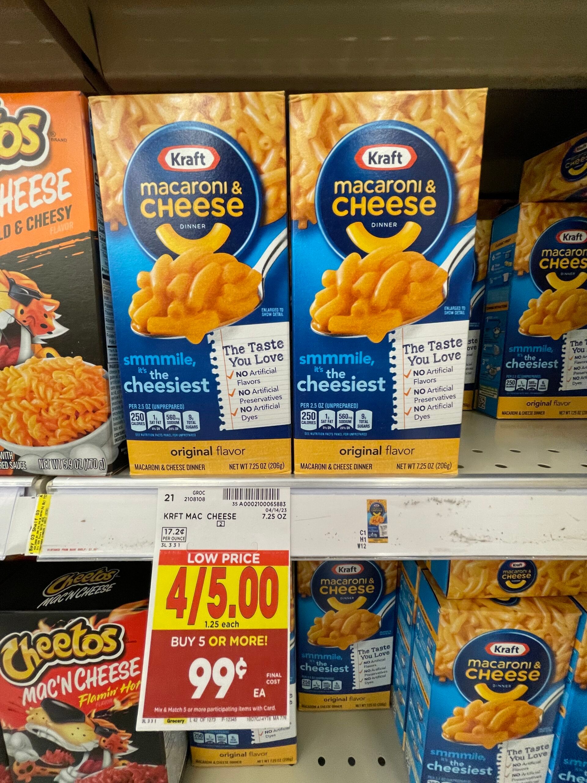 kraft mac kroger shelf image 1