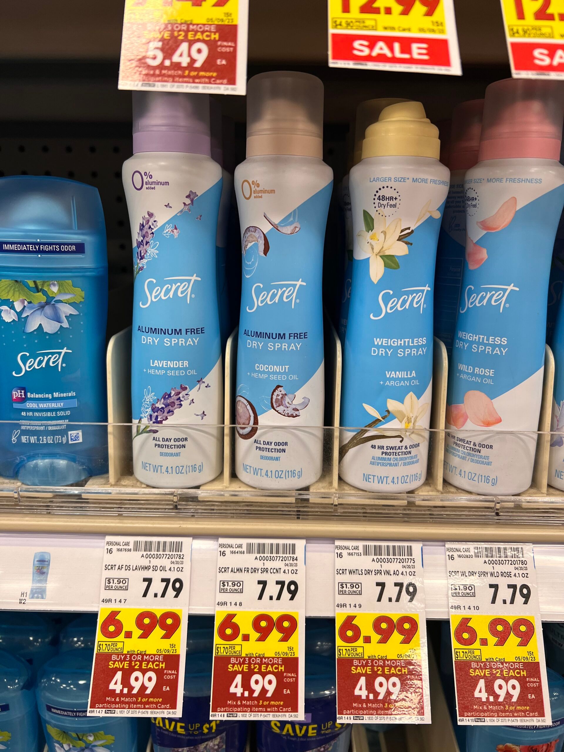 secret dry spray kroger shelf image 1