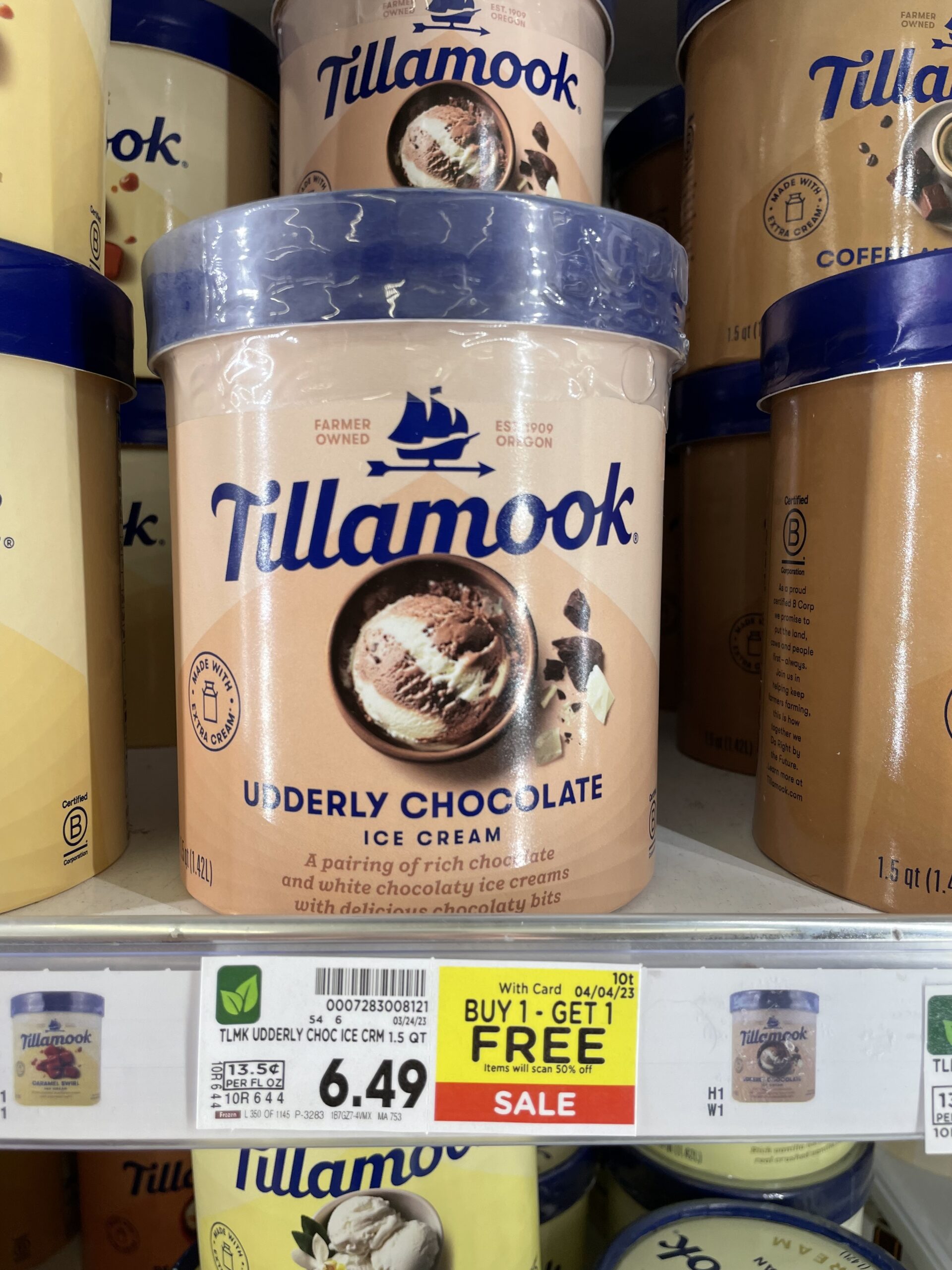 tillamook ice cream kroger shelf image 8