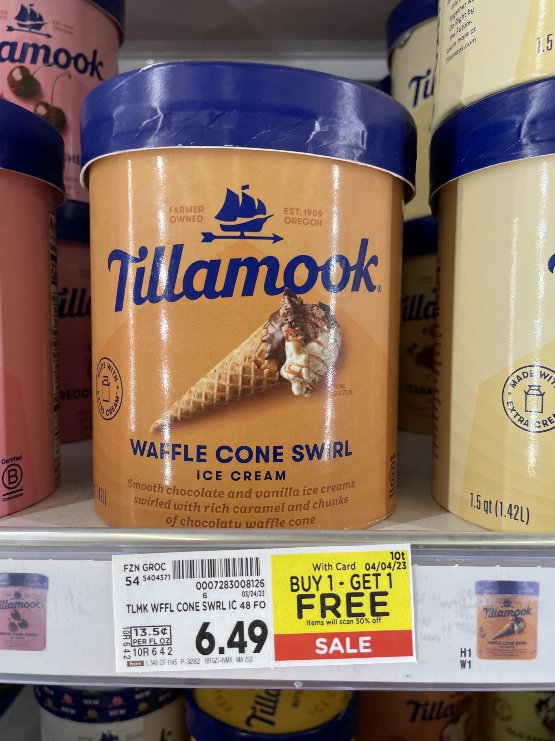 tillamook ice cream kroger shelf image 9