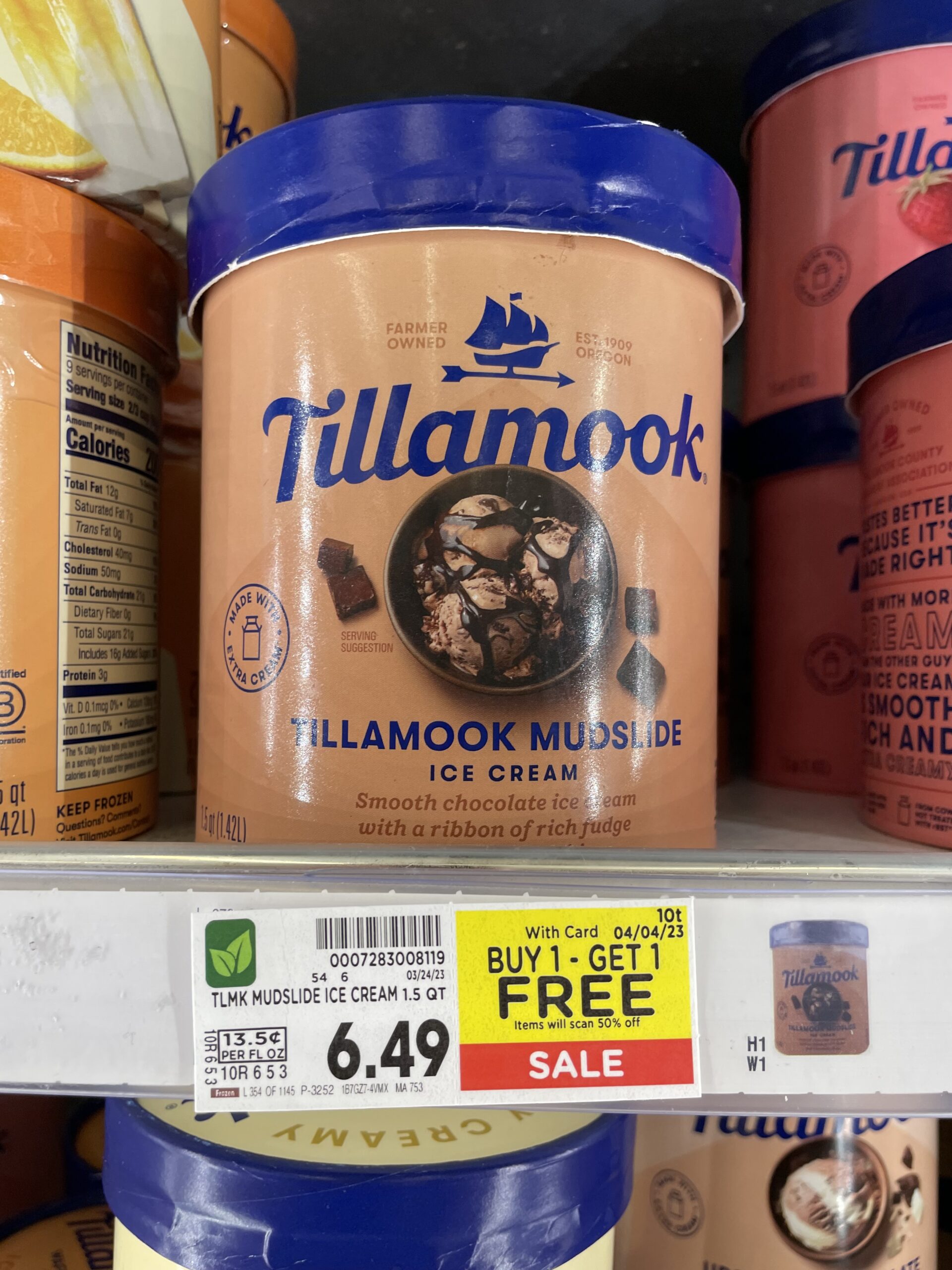 tillamook ice cream kroger shelf image 4