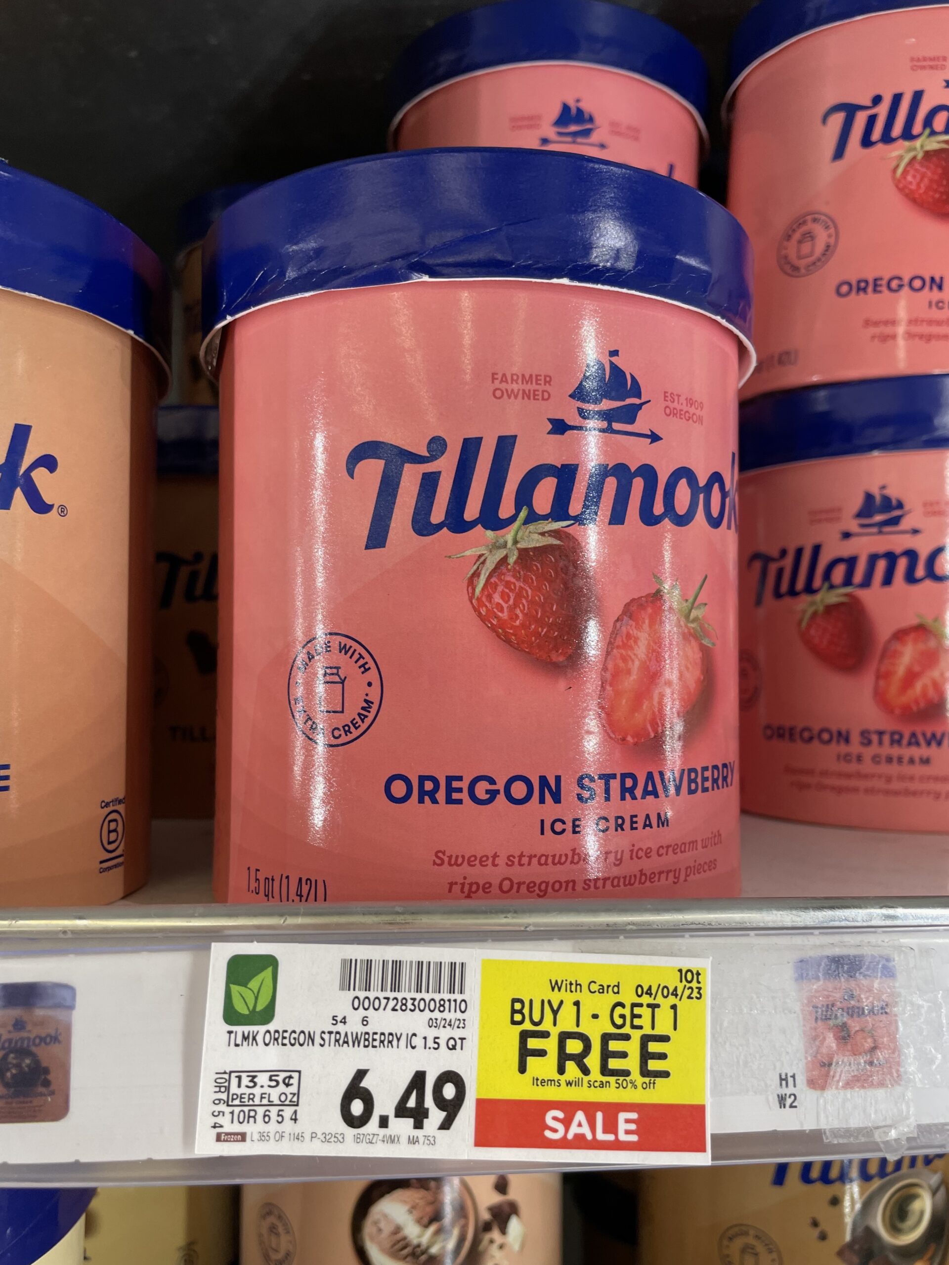 tillamook ice cream kroger shelf image 5