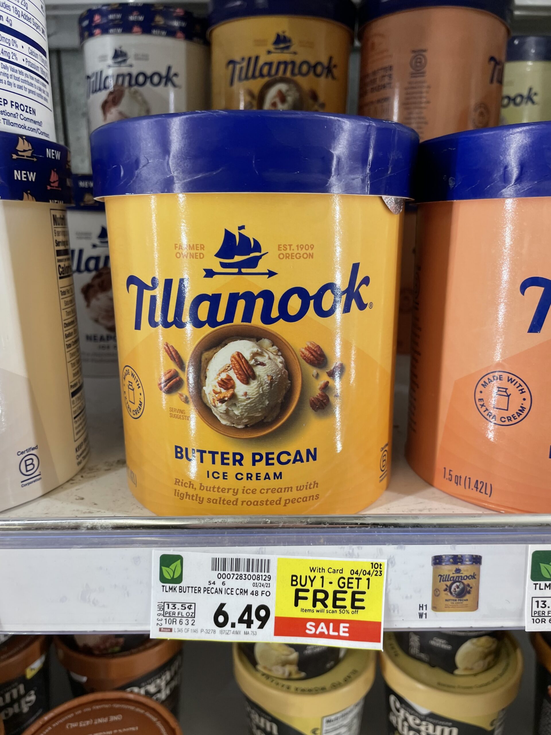 tillamook ice cream kroger shelf image 6