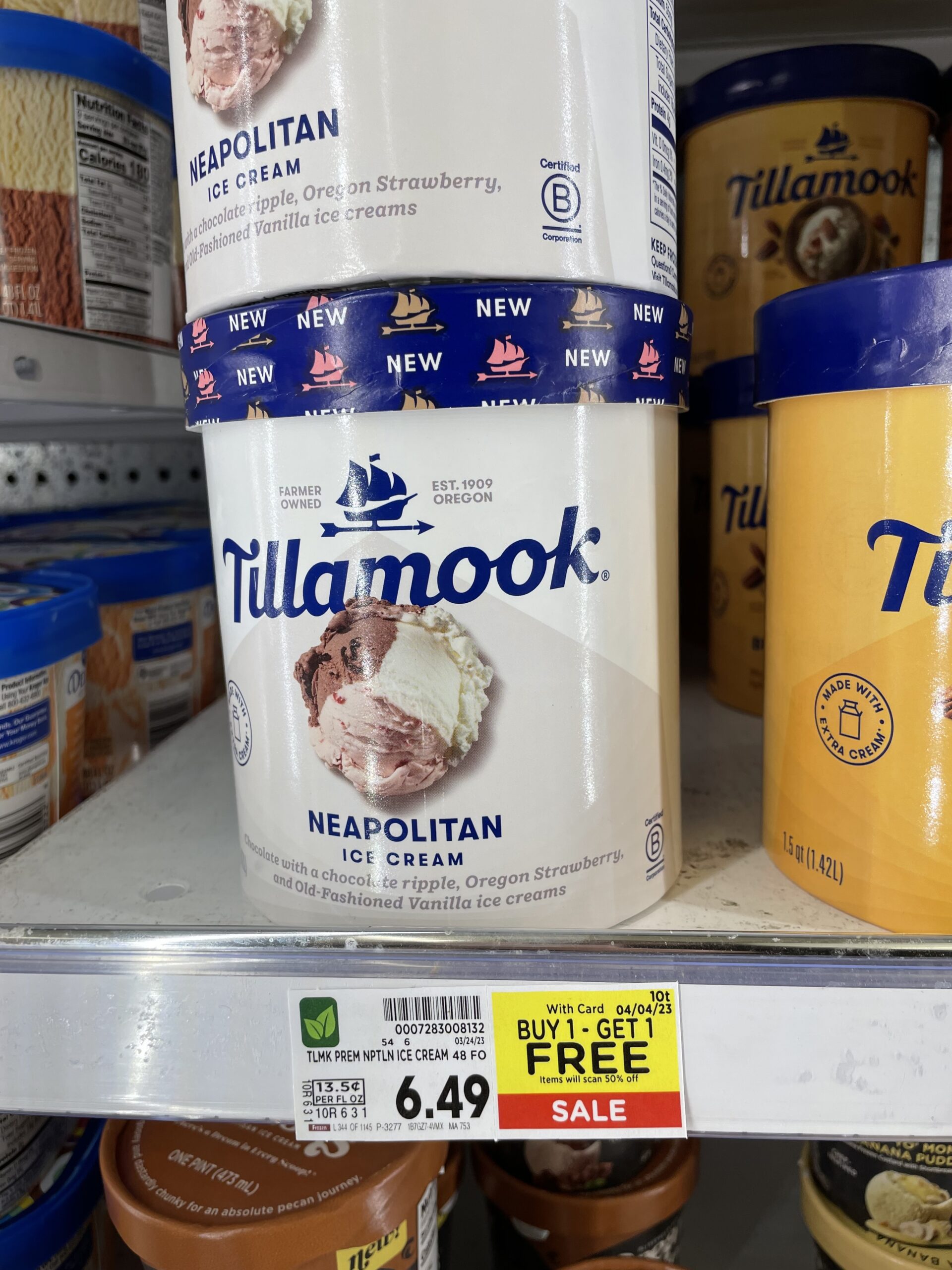 tillamook ice cream kroger shelf image 7