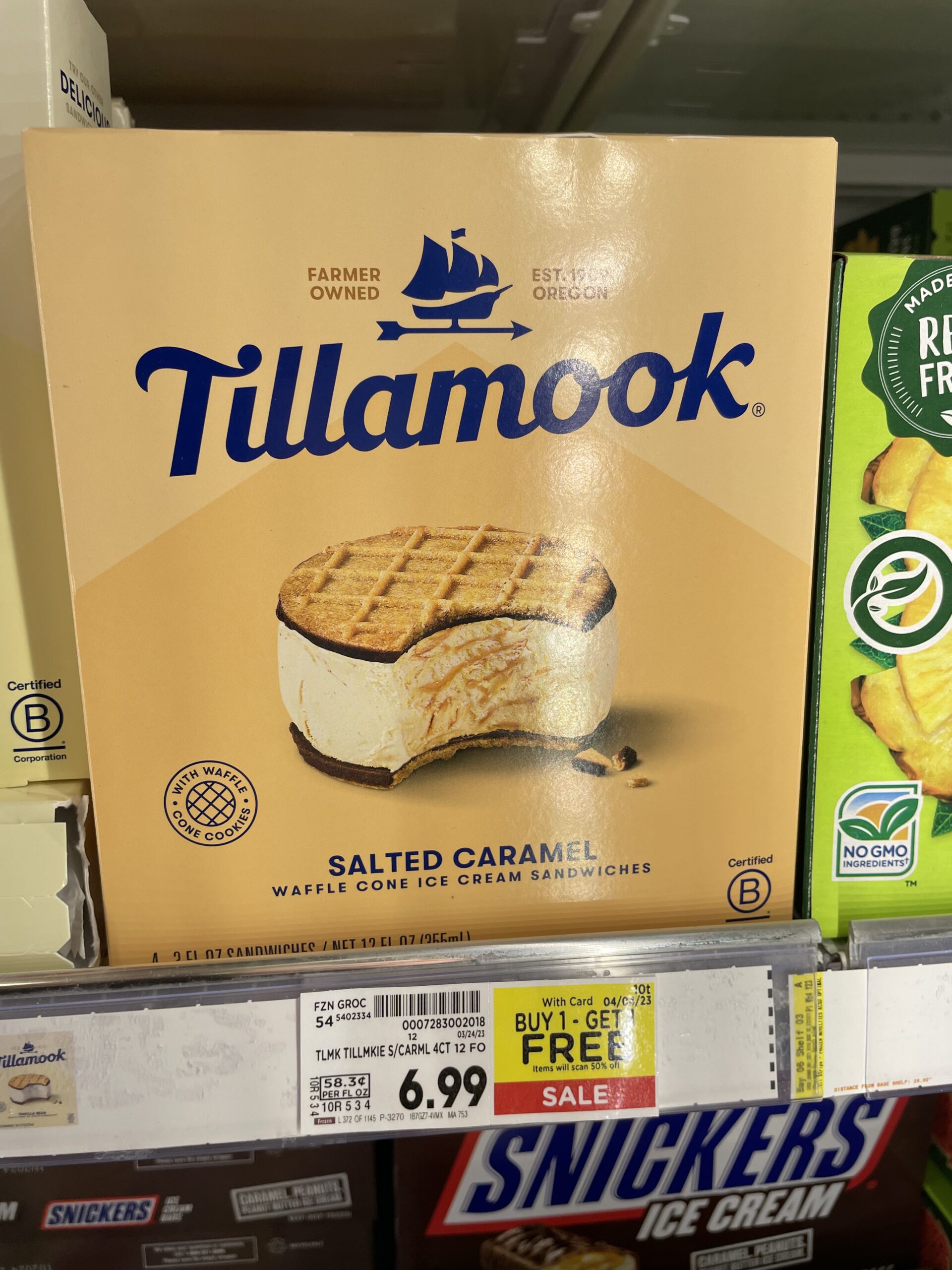 tillamook ice cream kroger shelf image 10