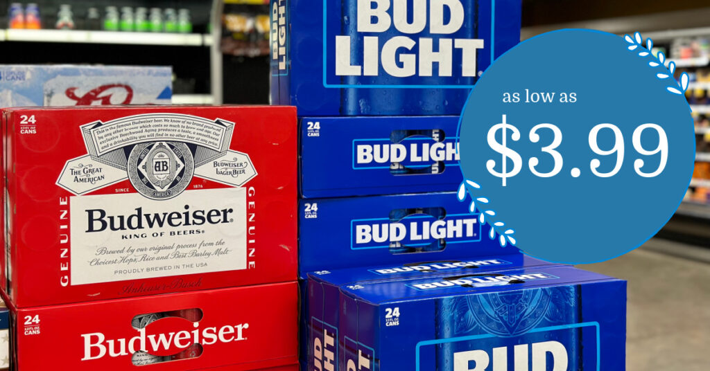 Budweiser and Bud Light as low as 3.99 at Kroger! Kroger Krazy