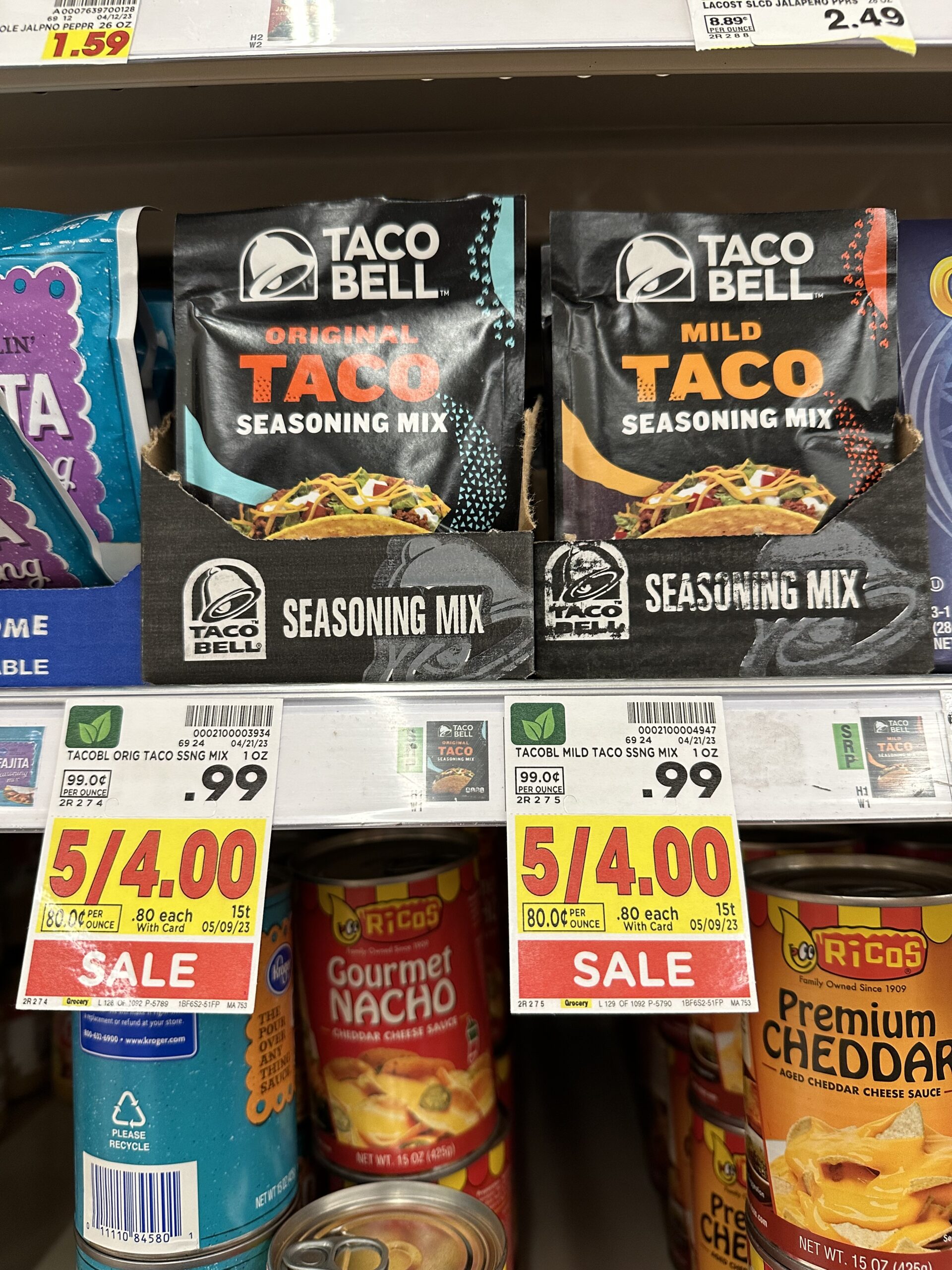 Taco Bell Seasoning Packets Only 80¢ Kroger Krazy 0487