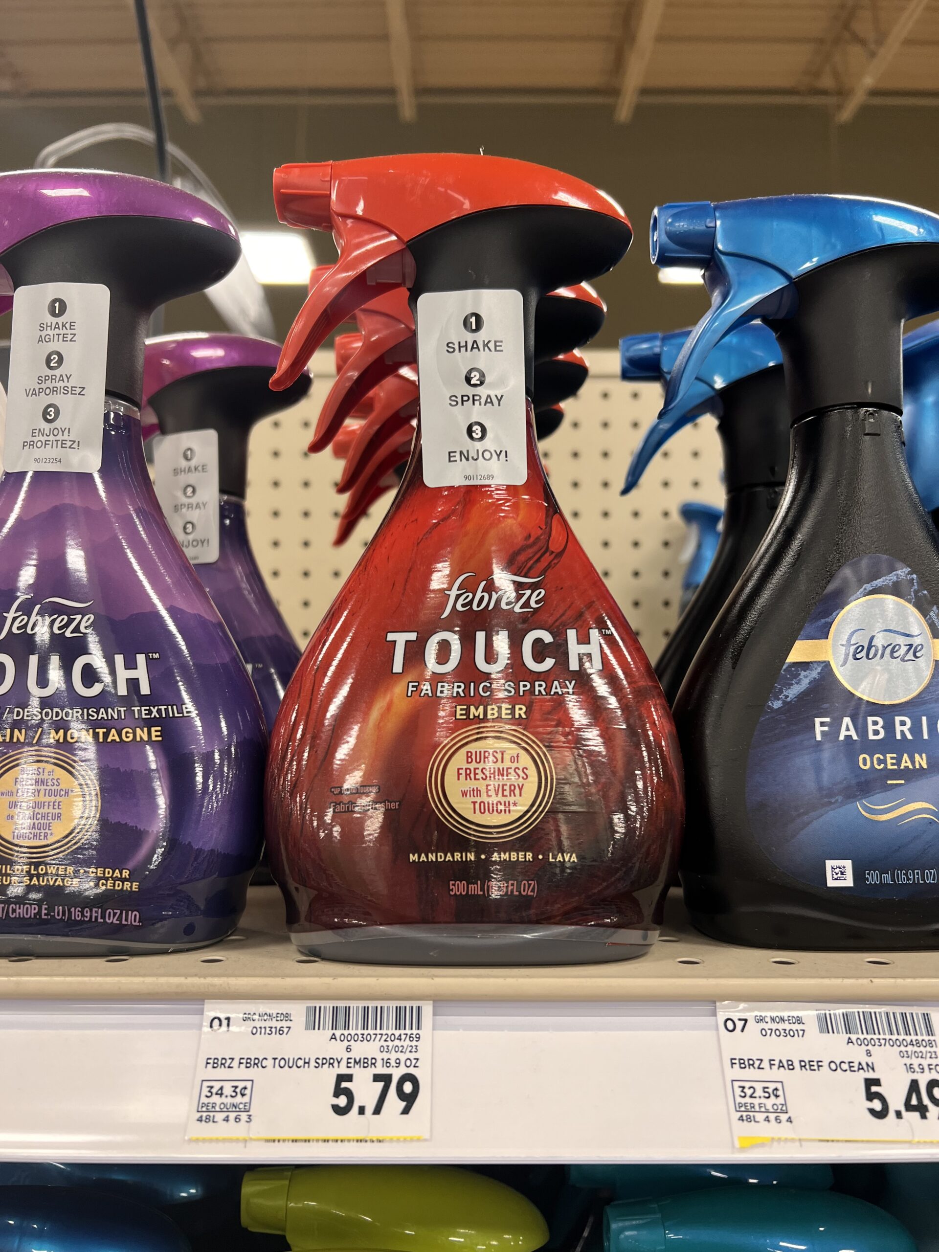 Febreze, Touch Fabric Spray