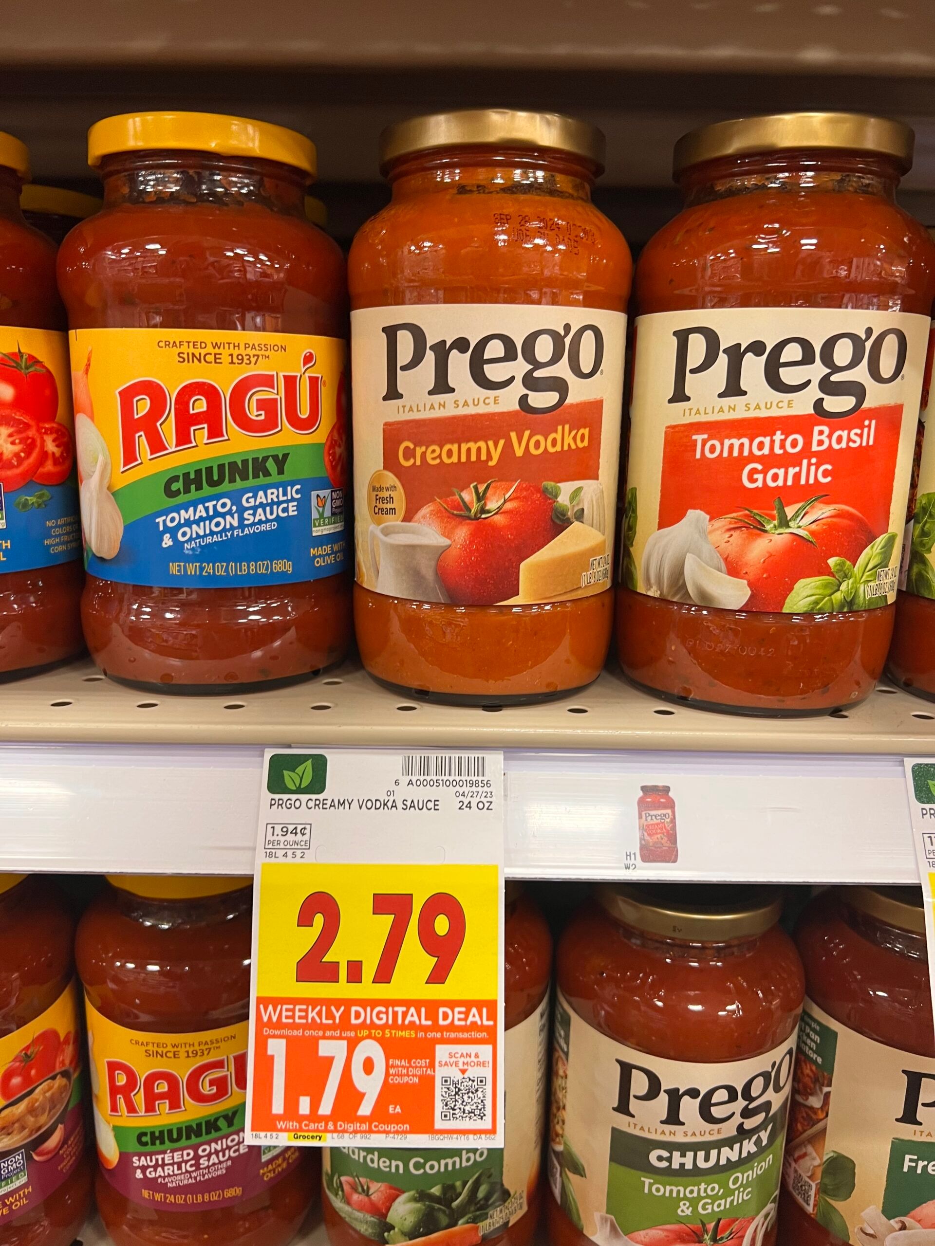 prego pasta sauce kroger shelf image 9