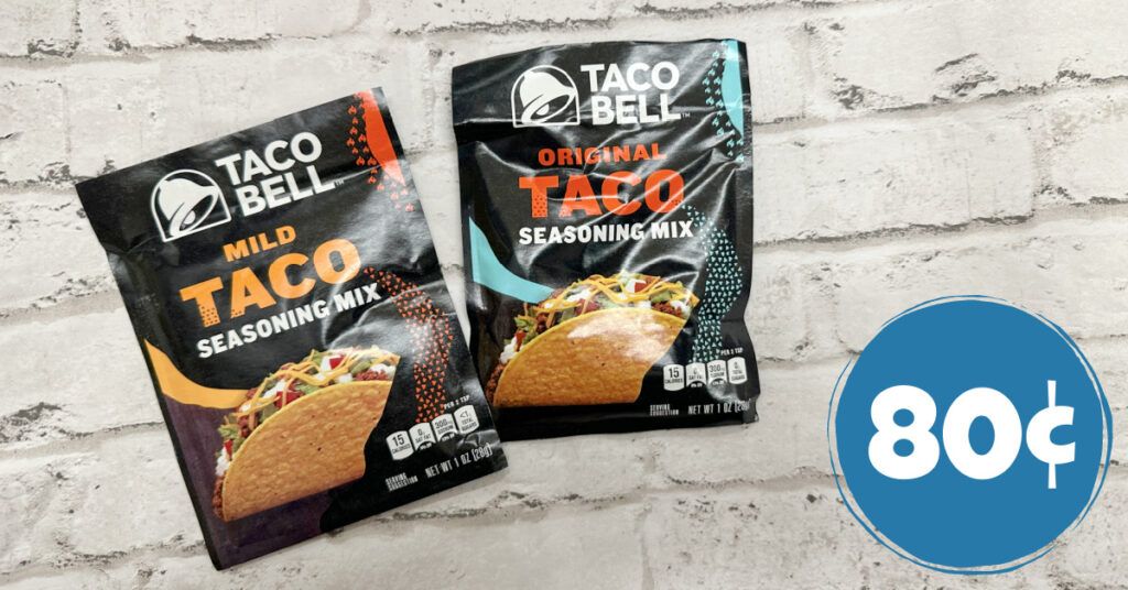 Taco Bell Seasoning Packets Only 80¢ Kroger Krazy