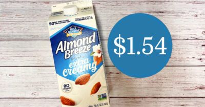 Blue Diamond Almond Breeze Extra Creamy Almond Milk Kroger Krazy