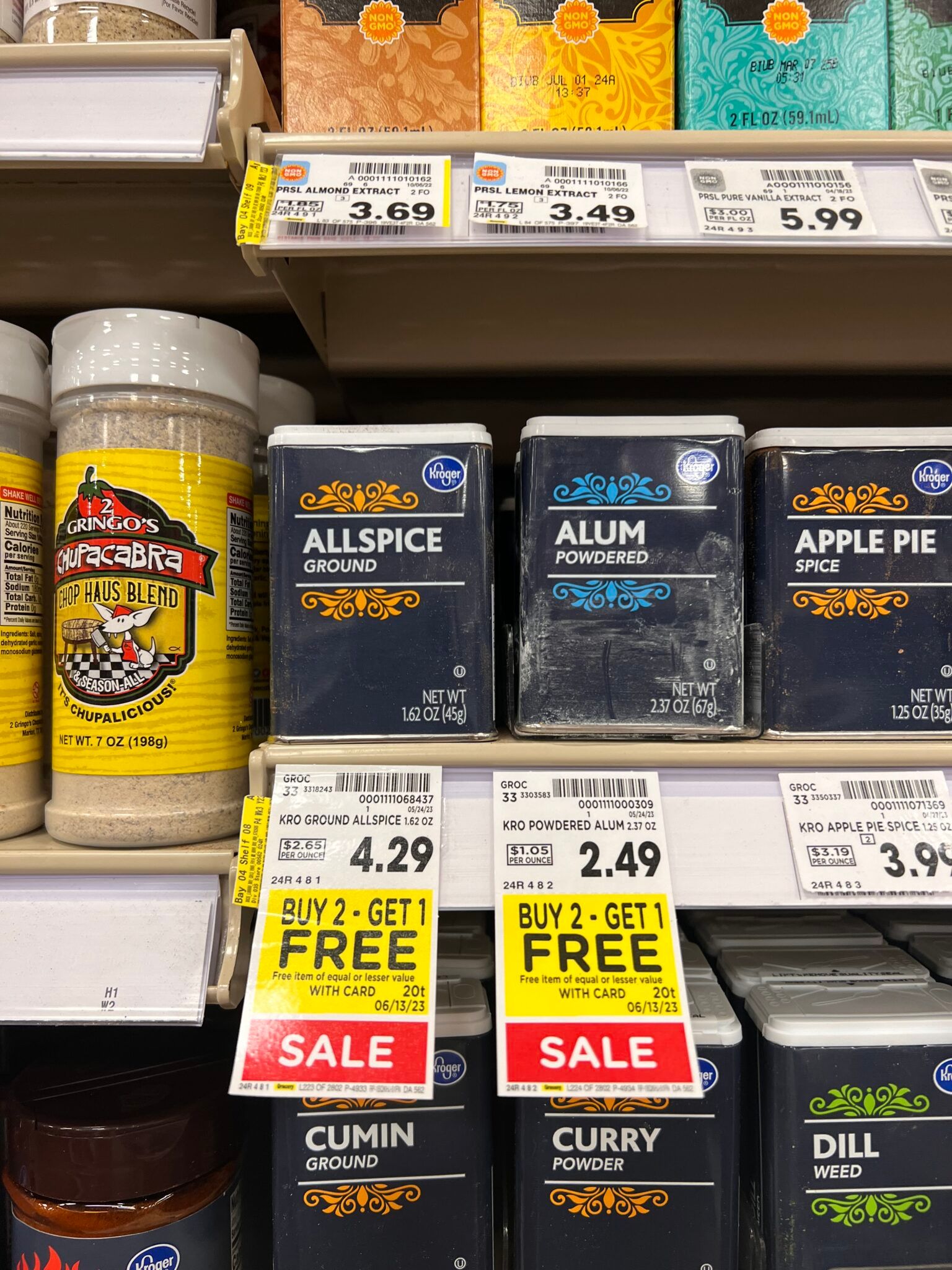 Kroger Spices Are B2g1 Free Kroger Krazy 2204