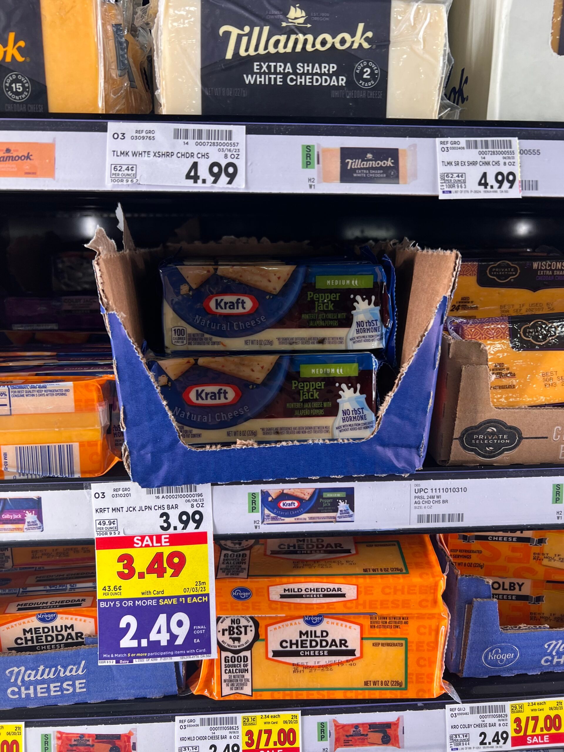 kraft cheese kroger shelf image 7