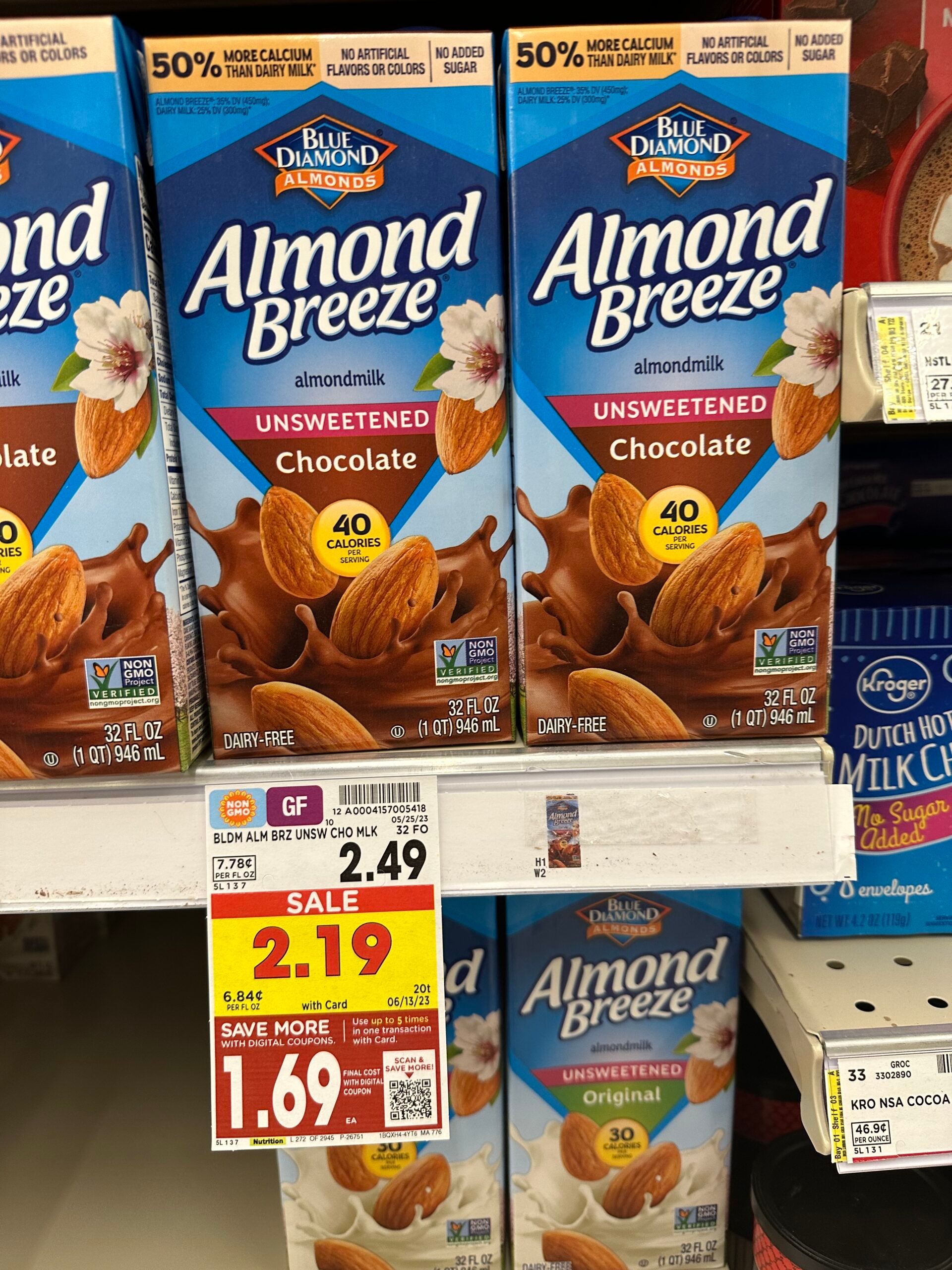 almond breeze kroger shelf image 3