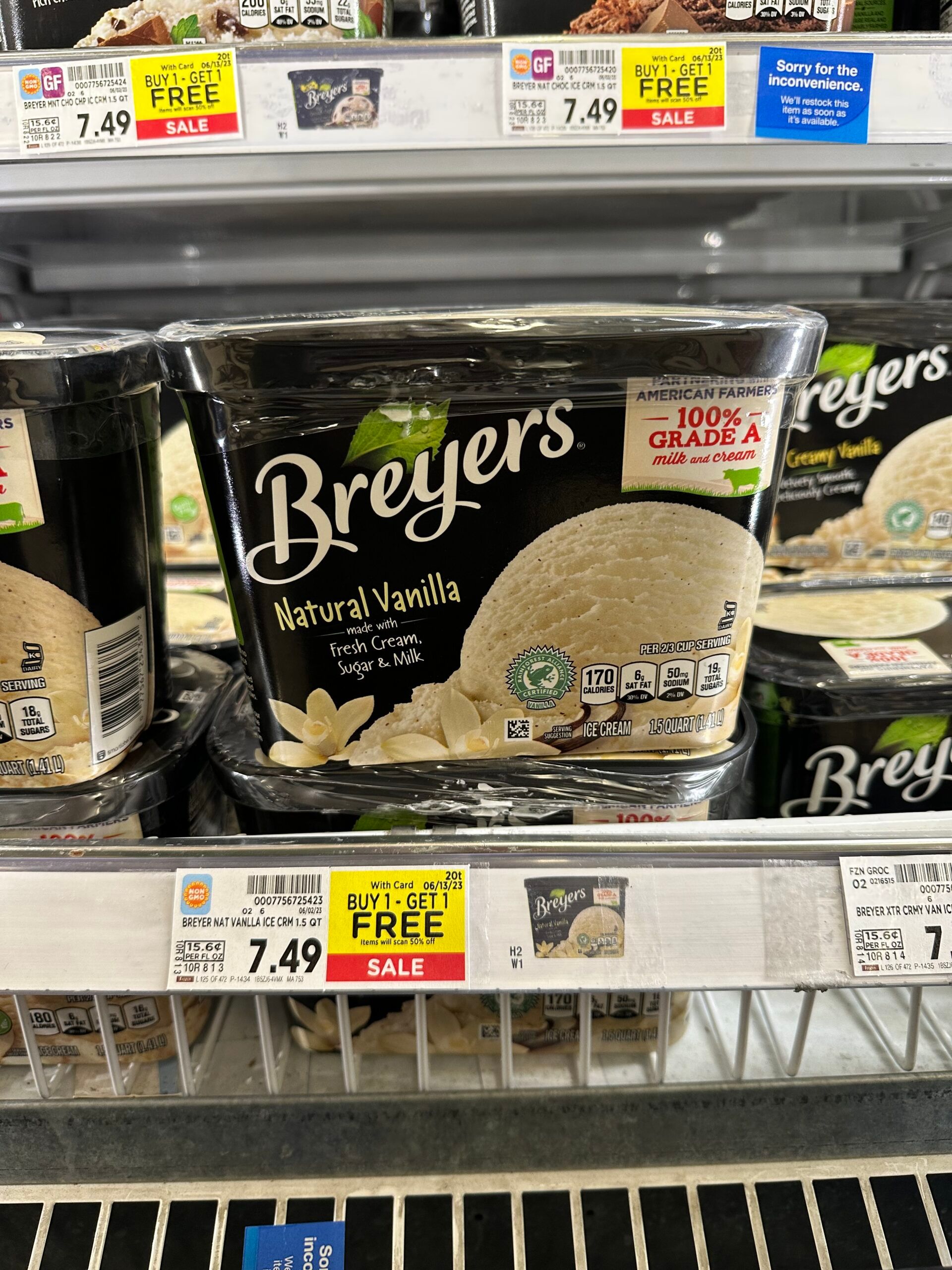 breyers ice cream kroger shelf image 20