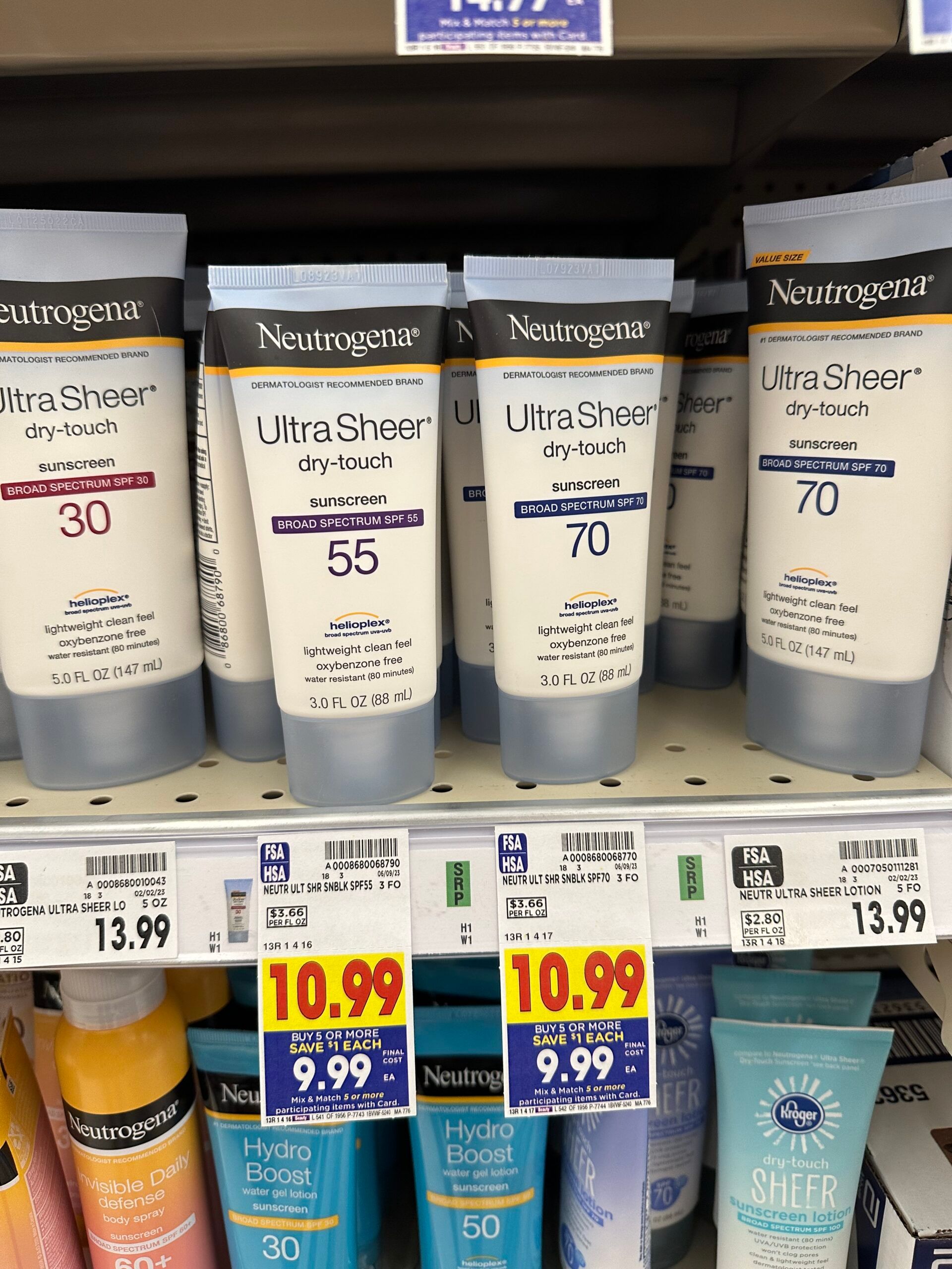 neutrogena sunscreen kroger shelf image 1