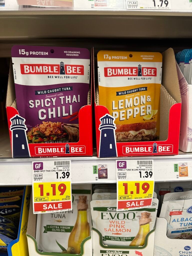 bumble bee tuna kroger shelf image