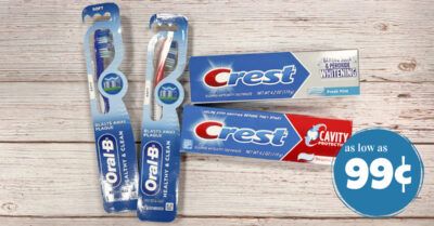 oral-b toothbrush and crest toohpaste kroger krazy