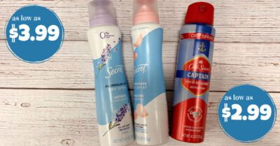 secret and old spice dry spray kroger krazy