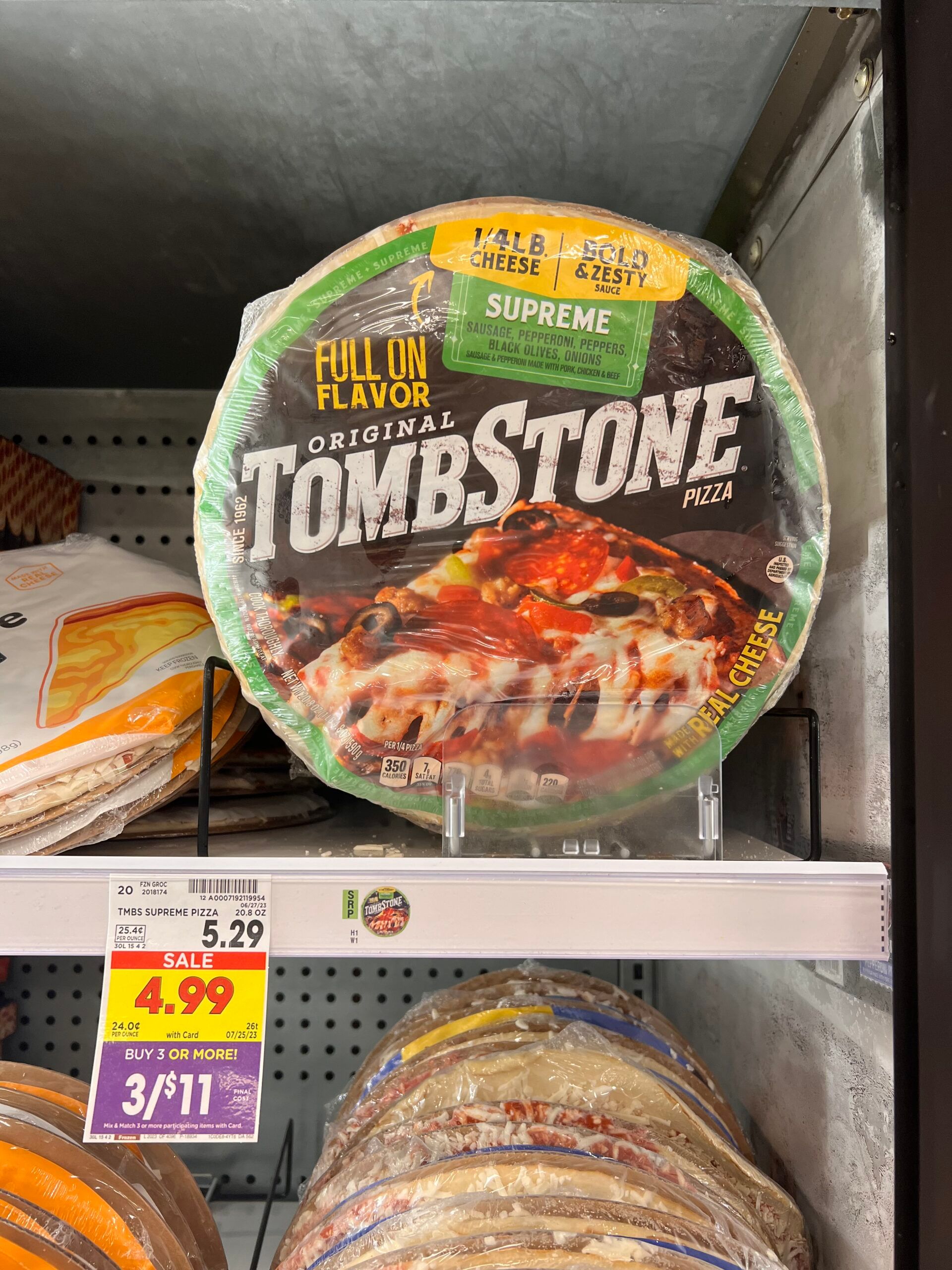 Tombstone pizza kroger shelf image 4