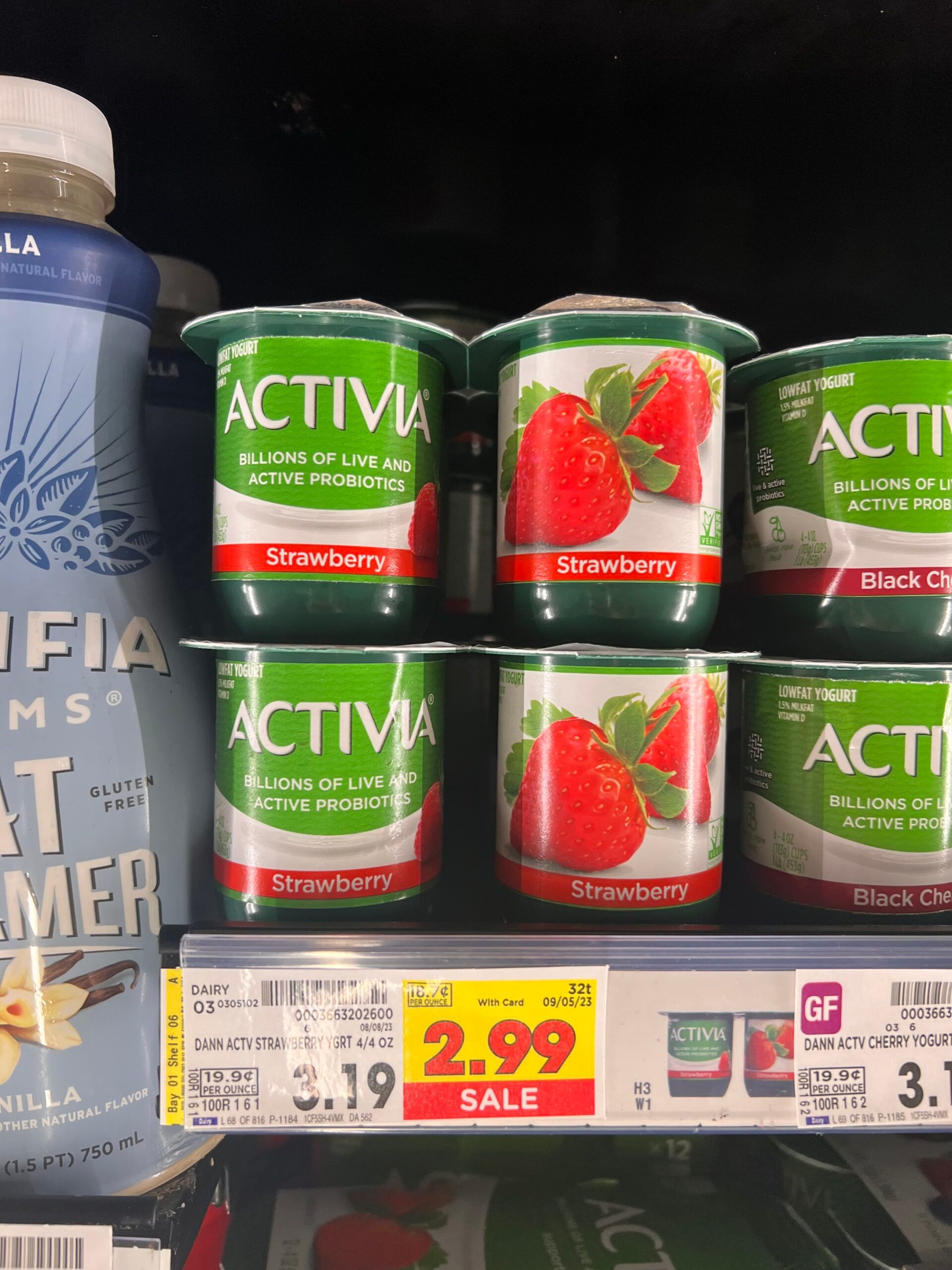 activia yogurt kroger shelf image 1