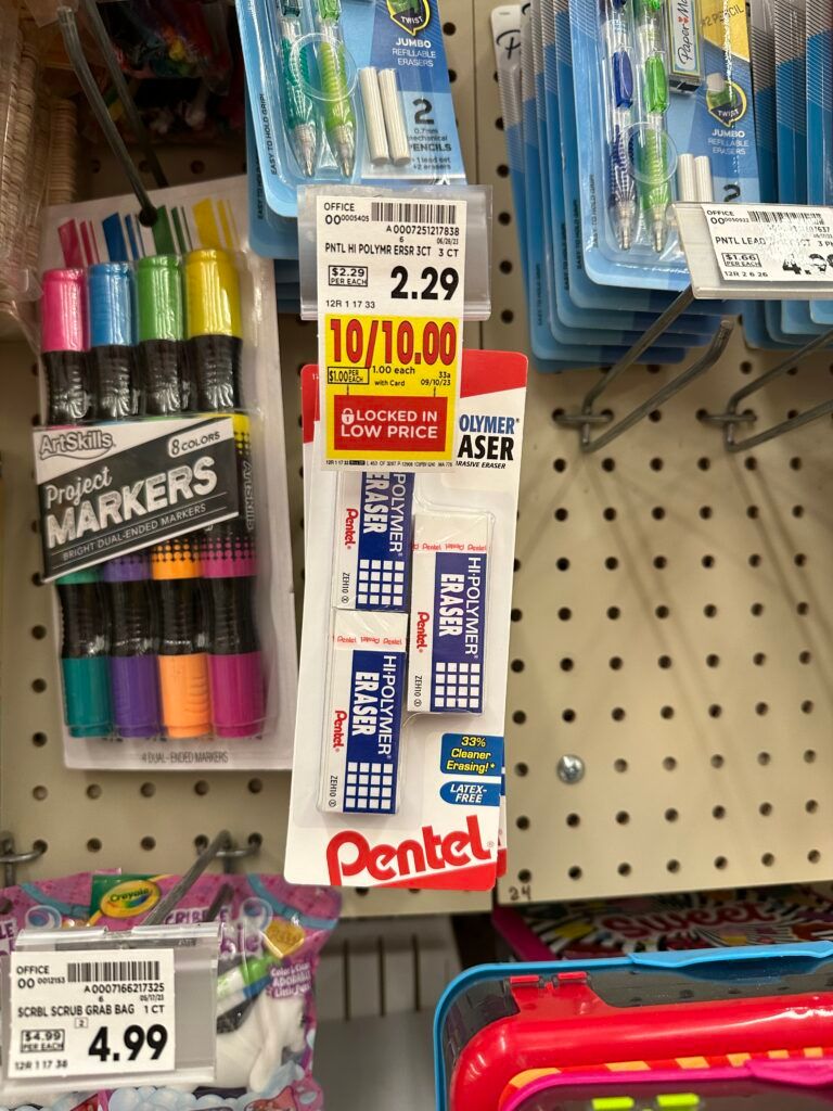 pentel eraser kroger shelf image